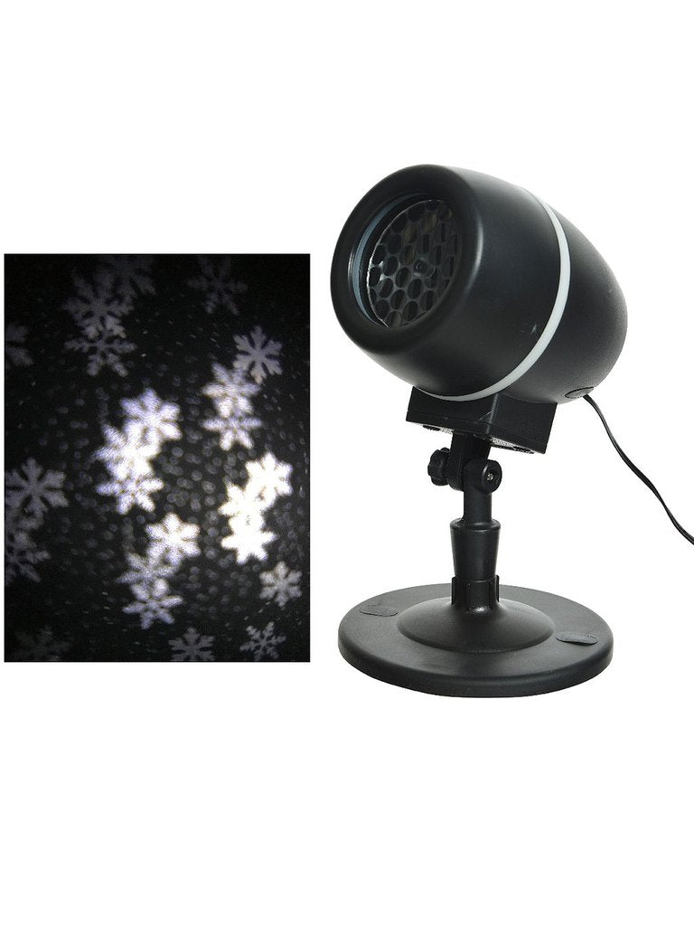 LED Spinning Snowflake 4L Cool WH