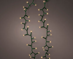 LED Compact Outdoor Lights, 2000 Warm White LEDs, 45m Green Cable, 8-Function Twinkle, IP44 – Keans Claremorris