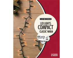 LED Compact Outdoor Lights Classic Warm Twinkle 2000L 45m by Keans Claremorris, perfect for festive decoration