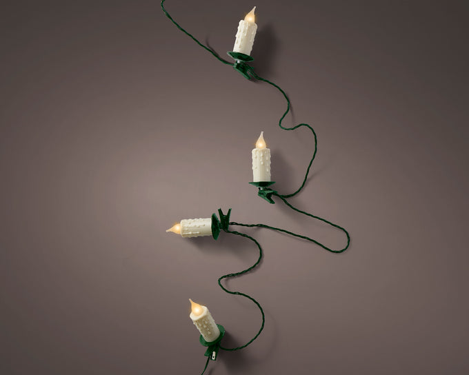 Jumbo Candle Lights 30L Classic Warm 11.6m string lights by Keans Claremorris, perfect for cozy indoor decor.