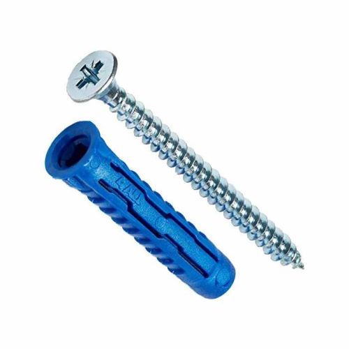 4ALL Universal Nylon Plug 5mm with Screws, Pack of 20 – Blue Rawlplugs 3.5x30mm, Screws 5x25mm | Keans Claremorris