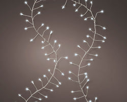 1440 Cool White Micro LED string lights with twinkle effect, silver cable, timer, outdoor/indoor, IP44 - Keans Claremorris