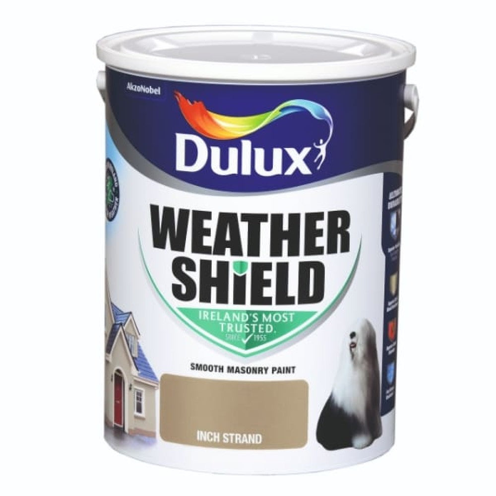 Dulux Weathershield 5L Brown Exterior Masonry Paint, Durable, Waterproof, Fade & Mould Resistant – Keans Claremorris