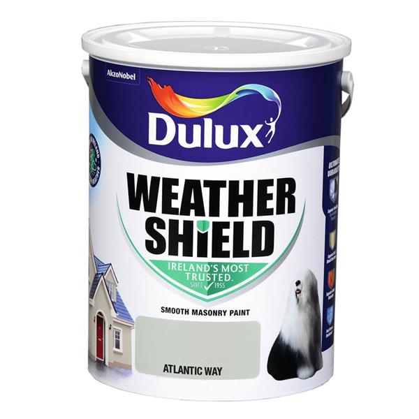 Dulux Weathershield Atlantic Way 5L masonry paint, exterior, opaque finish, anti-mould, water-based – Keans Claremorris