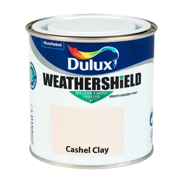 Dulux Weathershield Cashel Clay 250ml exterior masonry paint, durable, waterproof, fade-resistant, matt finish – Keans