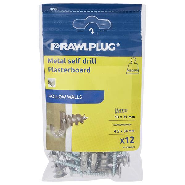 R-DRA-02 Metal Self-Drill Fixing Screws 4.5x32mm, Bag of 12 - Keans Claremorris