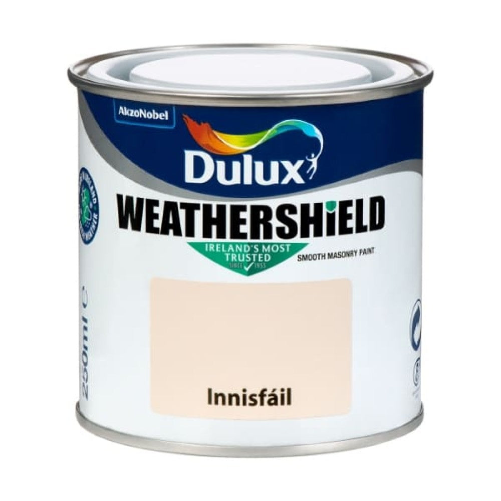 Dulux Weathershield Innisfail 250ml exterior masonry paint, durable, waterproof, fade-resistant, matt finish – Keans
