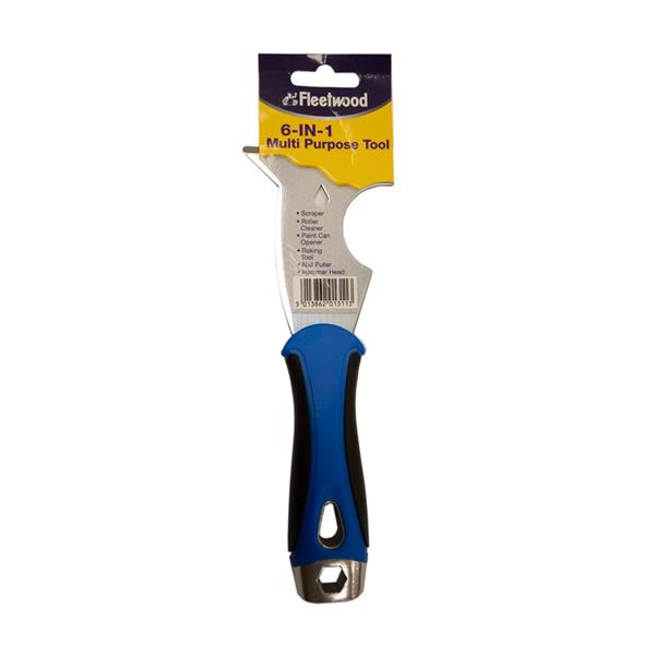 Fleetwood 6-in-1 Multi-Purpose Paint Scraper with roller cleaner, nail puller, hammer head - Keans Claremorris