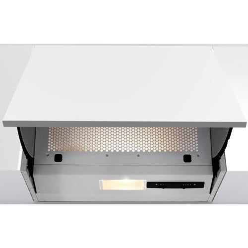 Beko 60cm Integrated Cooker Hood HNE51210S with carbon filters, dishwasher-safe cassette, slider controls – Kean’s
