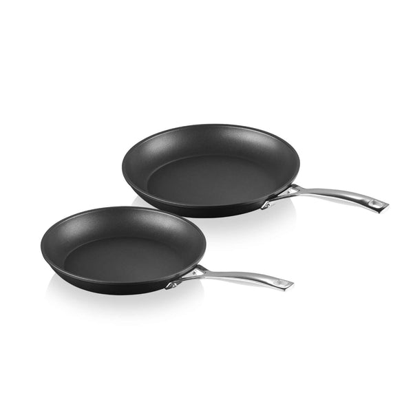 Le Creuset TNS 2-piece frypan set 24cm & 28cm, non-stick, induction compatible, stainless steel handle - Keans Claremorris