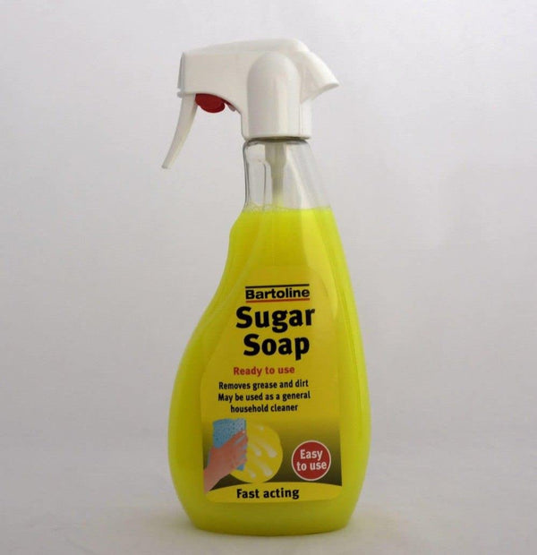 Bartoline Sugar Soap 500ml ready-to-use cleaner removes grease and dirt, ideal for paint prep – available at Keans