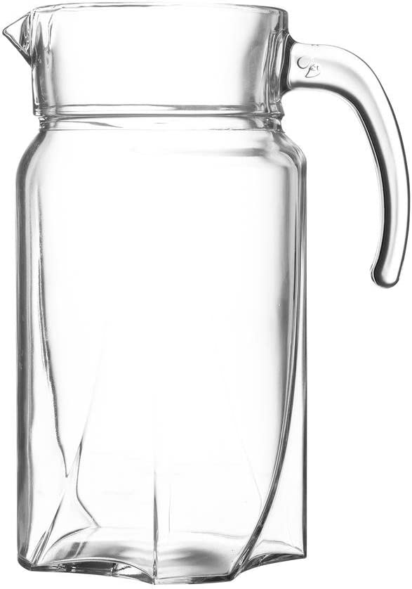 Ravenhead Luna Jug 1.75L clear glass with heavy base, durable dishwasher-safe design – available at Keans Claremorris.