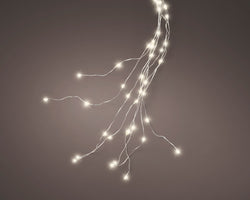 672 warm white micro LED tree lights with flashing effect, silver cable, outdoor/indoor, for 7ft tree - Keans Claremorris