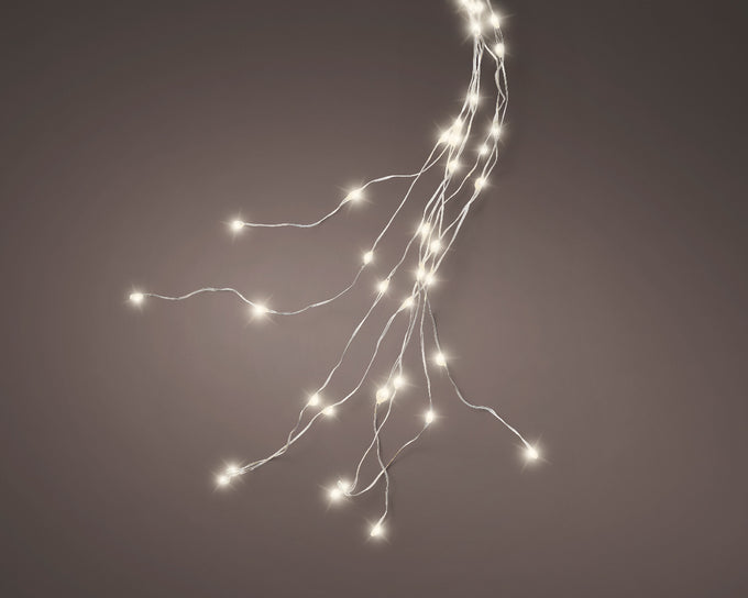 672 warm white micro LED tree lights with flashing effect, silver cable, outdoor/indoor, for 7ft tree - Keans Claremorris
