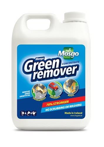 Hygeia Mosgo Green Remover 2.5L surface biocide kills moss on tarmac, stone, concrete, slates, and tiles - Keans Claremorris