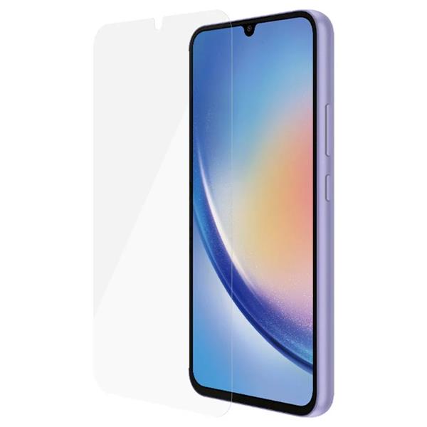 Safe Glass Screen Protector for Samsung Galaxy A34 5G, scratch & drop-resistant, fingerprint-proof, eco-friendly frame -