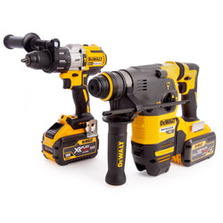 DEWALT FlexVolt Brushless Twin Pack SDS & Combi Drill with 2x 9.0Ah Batteries, Fast Charger, Case – Keans Claremorris