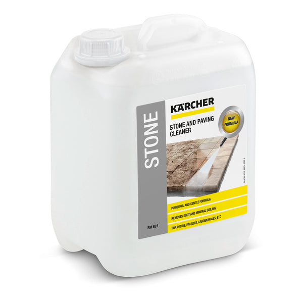 Kärcher Stone Cleaner 5L, eco-friendly RTU detergent for stone, aluminium & walls, removes algae & grease, from Kean’s