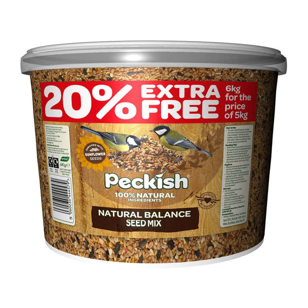 Peckish Natural Balance Seed Tub 5kg bird food with 100% natural ingredients for garden birds - Keans Claremorris