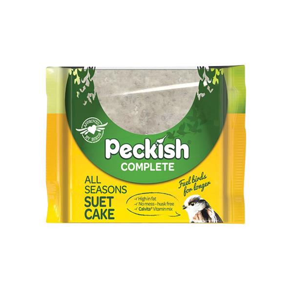 Peckish Complete Suet Cake 300g with 12 ingredients and vitamins for garden birds, available at Keans Claremorris.