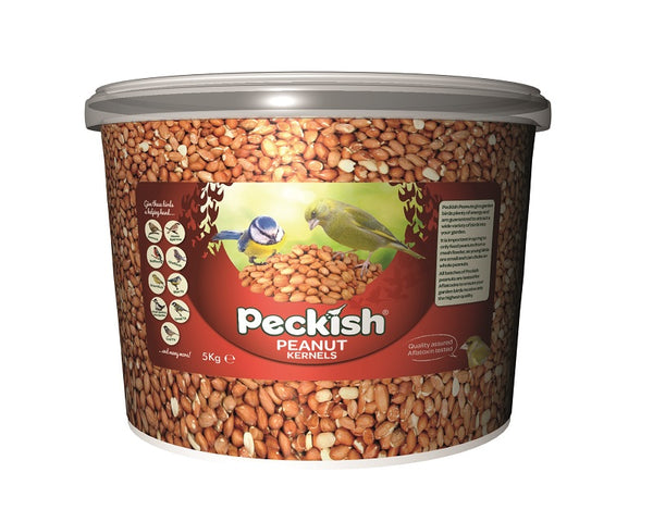 Peckish Peanut Bucket 5kg - 100% whole, aflatoxin tested peanuts for high-energy garden bird feeding | Keans Claremorris
