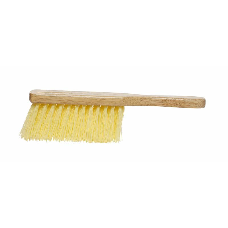 Stiff synthetic bannister brush with natural fiber bristles and timber handle, ideal for small areas - Keans Claremorris.