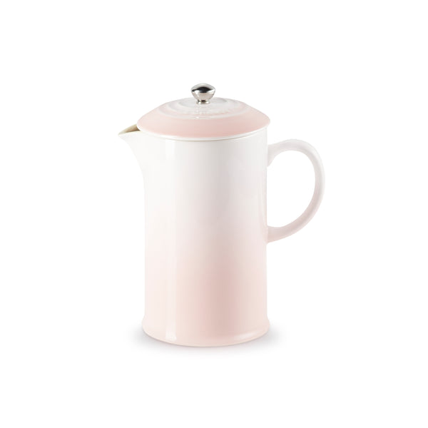 Le Creuset Stoneware Cafetiere with Metal Press 1L Shell Pink