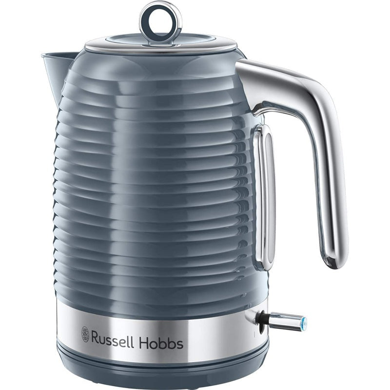 Russell Hobbs Inspire Grey Kettle with perfect pour spout, rapid boil, blue power light, energy-saving, from Keans