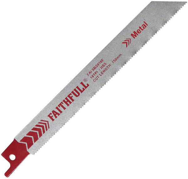 S918E Sabre Saw Blade Metal 150mm 18 TPI (Pack of 5)