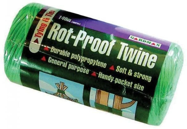 Gardman 100g green rot-resistant polypropylene twine, 140m strong, soft, general purpose, pocket size – Keans Claremorris