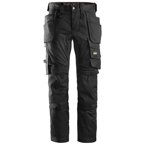 Black Snickers All Around Stretch Trousers with holster pockets, CORDURA® knees, 4-way stretch, slim fit – Keans Claremorris
