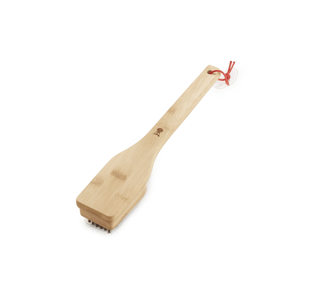 Weber 30 cm Bamboo Grill Brush with sturdy bristles for easy cleaning - available at Keans Claremorris