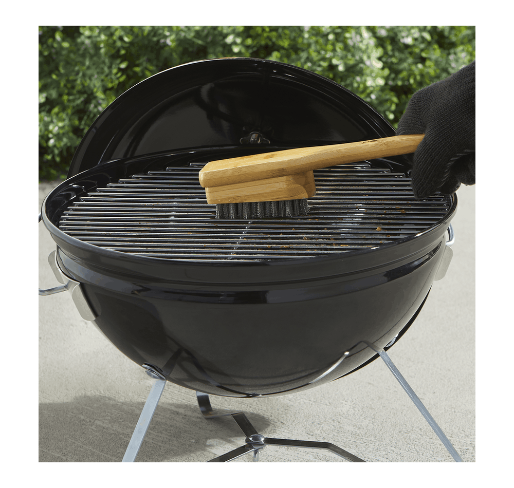 Weber 30 cm Bamboo Grill Brush with sturdy bristles for easy cleaning – available at Keans Claremorris
