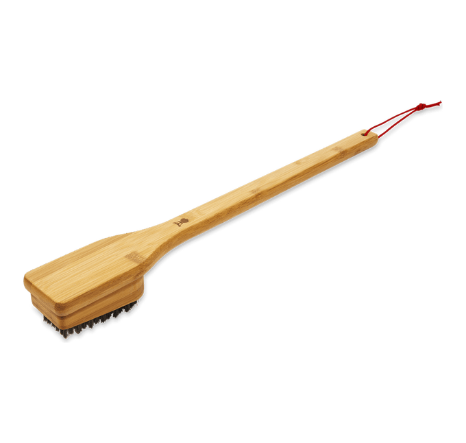Weber 46 cm bamboo grill brush with durable bristles for easy cleaning – available at Keans Claremorris