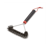 Weber 30 cm three-sided grill brush with ergonomic handle and hanging loop, heavy-duty BBQ cleaner at Kean’s Claremorris. –