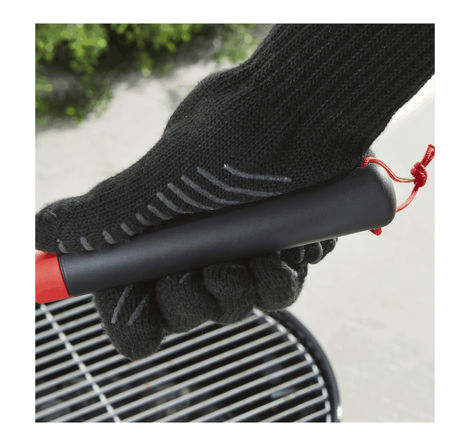 Weber 30 cm three-sided grill brush for easy cleaning, durable bristles – available at Keans Claremorris.