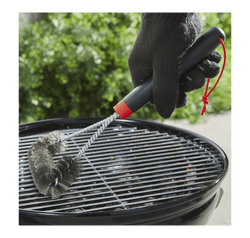 Weber 30 cm three-sided grill brush for easy cleaning, durable bristles – available at Keans Claremorris