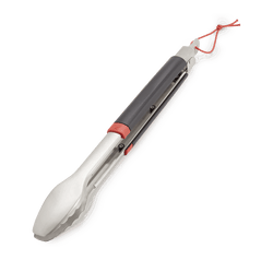 Weber Grill Tongs stainless steel BBQ tool with locking handle, dishwasher safe, hanging loop – available at Kean’s