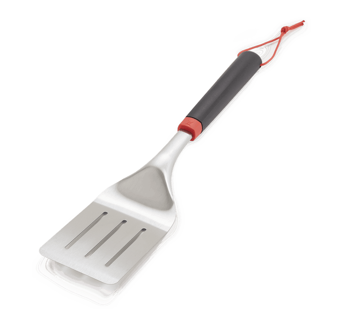 Weber Grill Spatula stainless steel, long heat-resistant handle, dishwasher safe, hanging loop – available at Kean’s