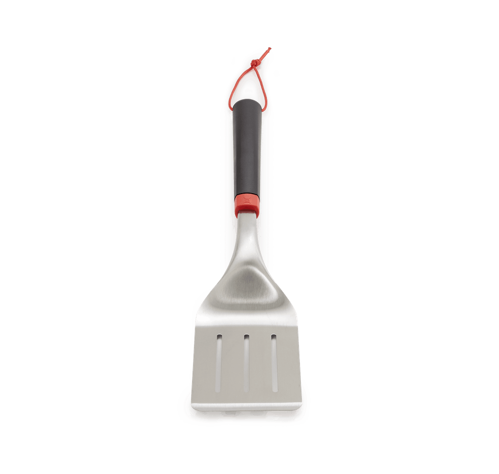 Weber Grill Spatula with long handle for easy flipping, durable stainless steel – available at Keans Claremorris.