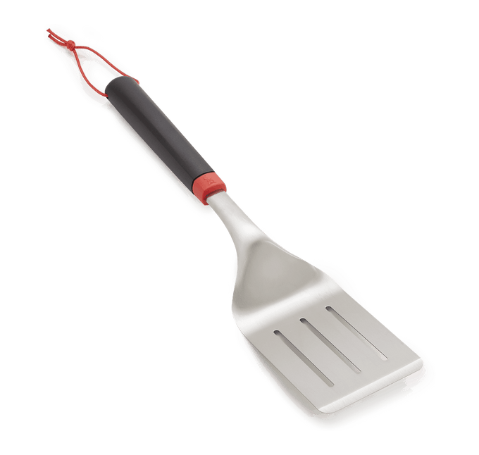Weber Grill Spatula with long handle for easy flipping, durable stainless steel – available at Keans Claremorris.