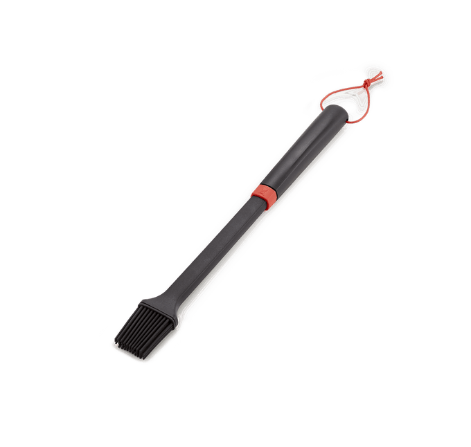 Weber Grill Basting Brush with durable silicone bristles, dishwasher safe, no shedding, hanging loop – available at Kean’s