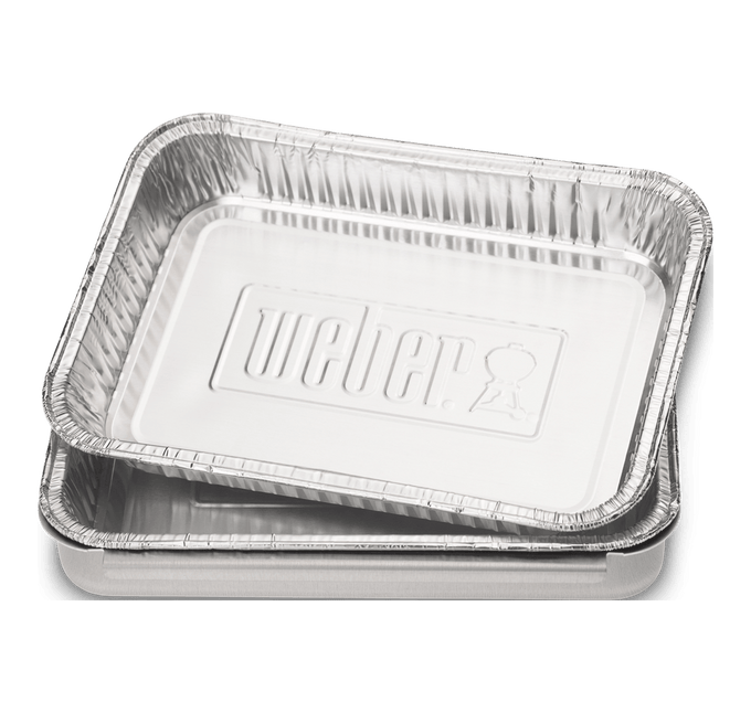 Weber Small Foil Drip Pans 10-pack, disposable aluminum grease trays for Weber BBQs, heat-resistant, at Kean’s Claremorris.