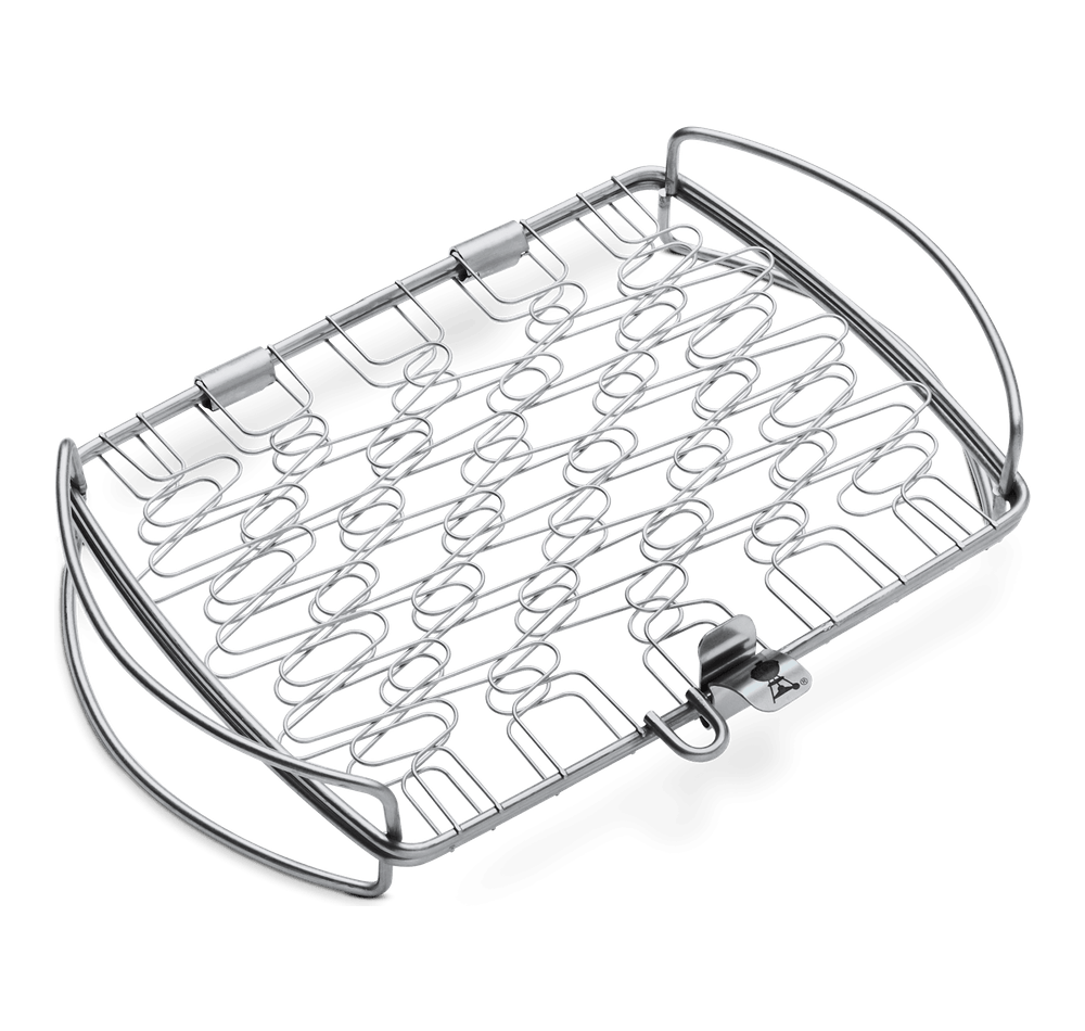 Weber Small Stainless Steel Grilling Basket for veggies and seafood, fits Weber Q 100/1000, dishwasher safe – Kean’s
