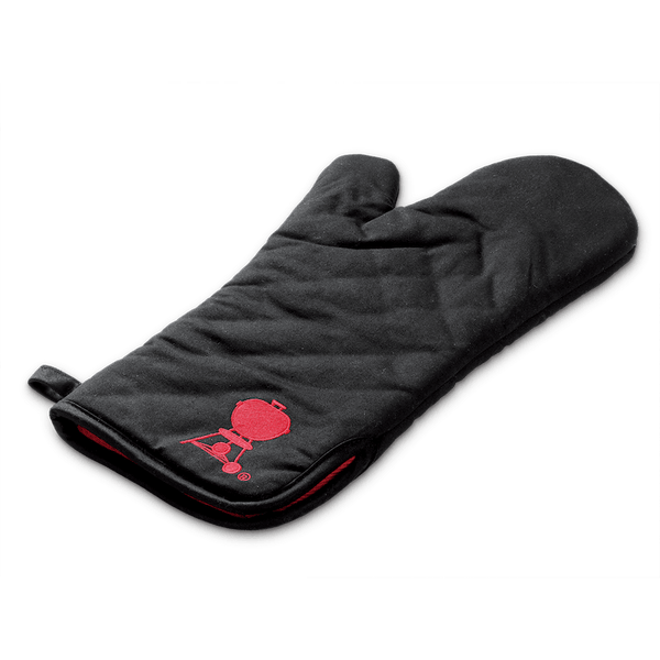 Weber Premium Grill Mitt with heat-resistant fabric, extended forearm coverage, one size fits most – available at Kean’s