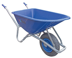 100LTR Blue PVC Garden  Wheelbarrow Assembled