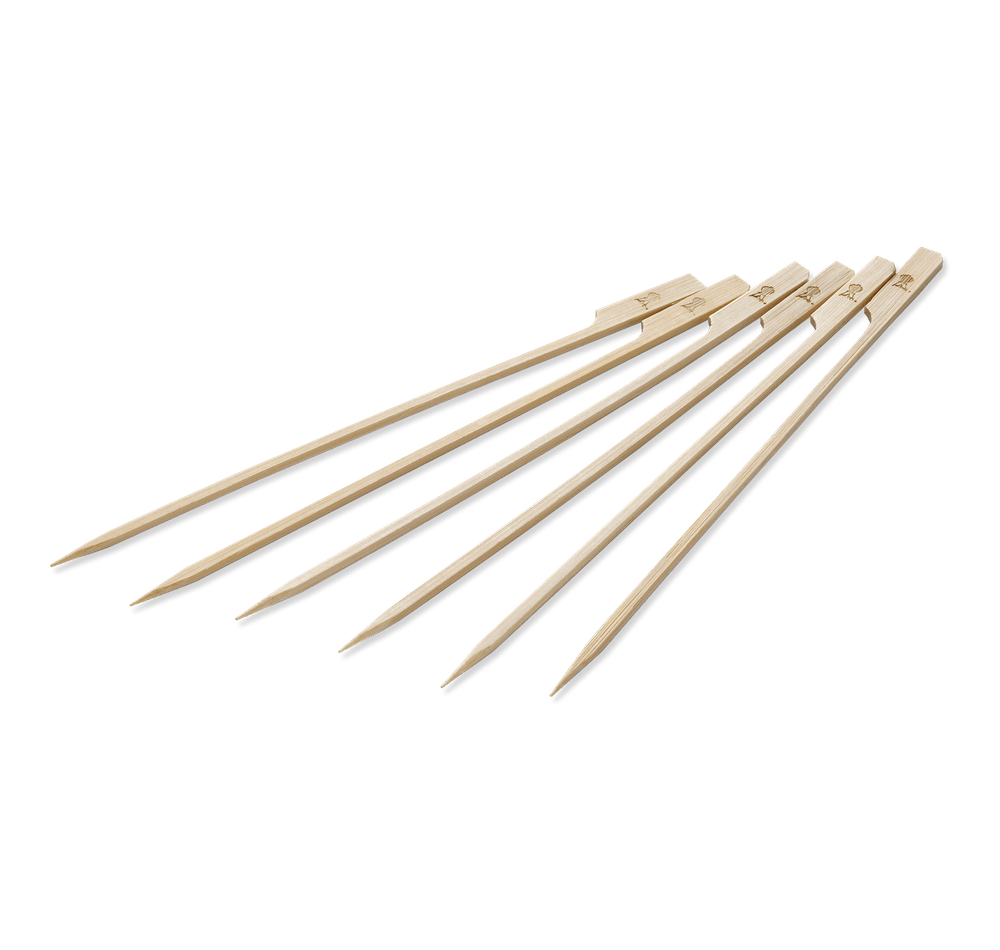 Weber Bamboo Skewers – eco-friendly, disposable BBQ skewers for grilling meat, veggies, seafood. Available at Kean’s