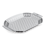Large Premium Stainless Steel Grilling Basket for vegetables and sides, durable and dishwasher safe, from Kean’s