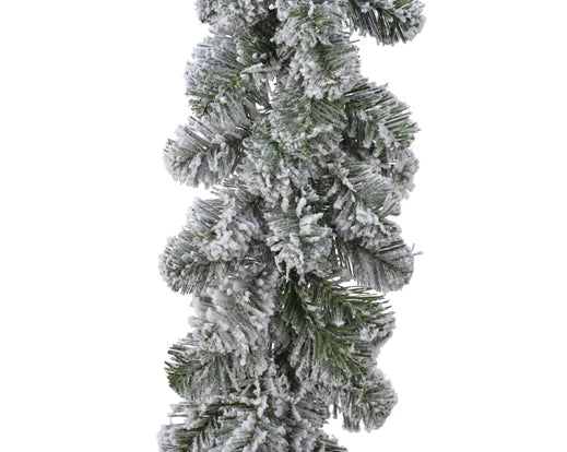 Imperial Snowy Light Indoor Garland 270cm, 20cm diameter, 180 PVC tips, snowy finish – Keans Claremorris.