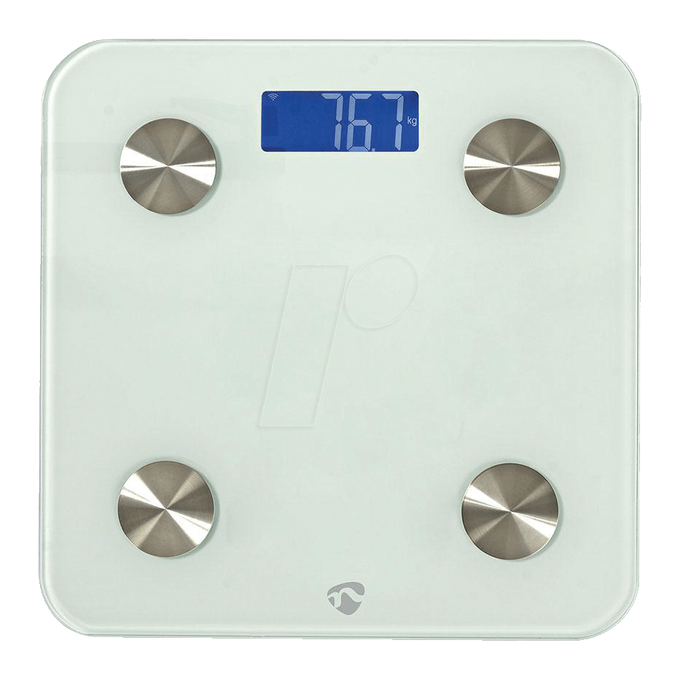 Smart WiFi Personal Weighing Scales with BMI, fat, muscle analysis, tempered glass, app support for 8 users – Keans
